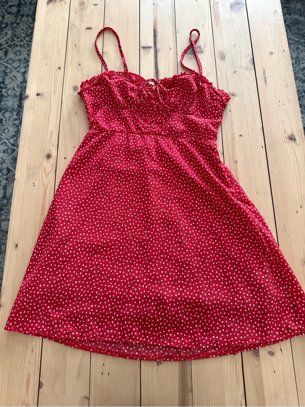 Princess Polly Red Love Birds Mini Dress US size 8